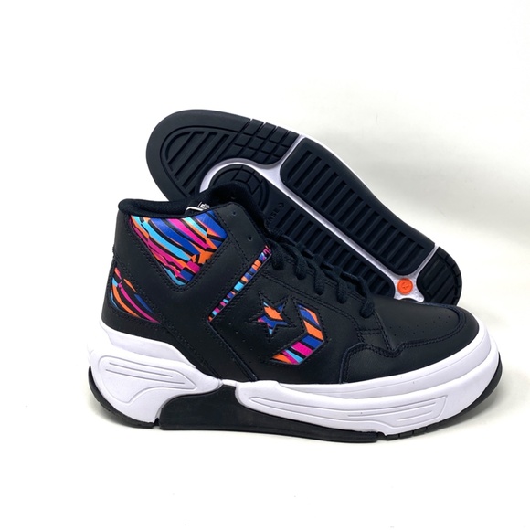 Converse Weapon CX Shoes Mid Top Multi Black Men’s Leather Sneakers Size 172656C - Picture 5 of 10